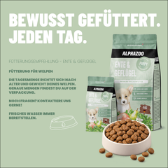 Welpen Trockenfutter Ente / Geflügel