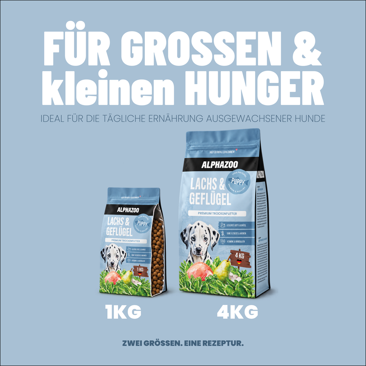 Welpen Trockenfutter Lachs / Geflügel