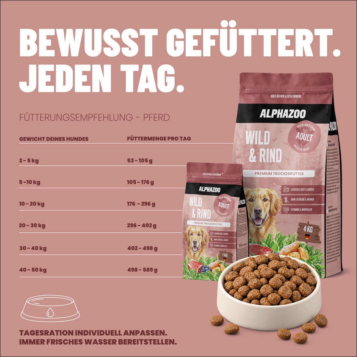 Adult Trockenfutter Wild / Rind