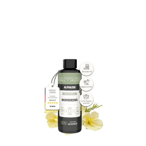 Nachtkerzenöl für Hunde Nachtkerzenöl für Hunde - natürliche Pflege von innen für Fell & Haut