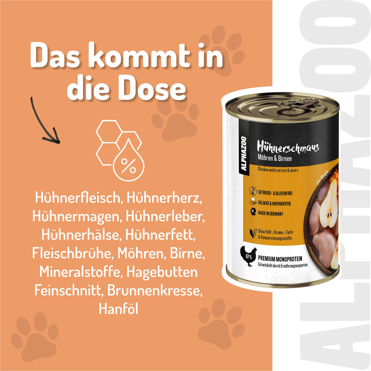 
                      Probierschmaus Hund  6x400g alphazoo Probierschmaus Nassfutter für Hunde - Probierpaket 6er
                      