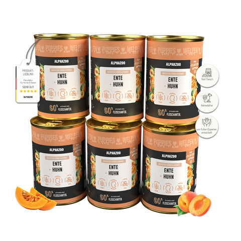 Ente + Huhn Nassfutter für Welpen