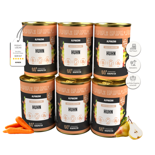 Monoprotein Huhn Nassfutter für Hunde