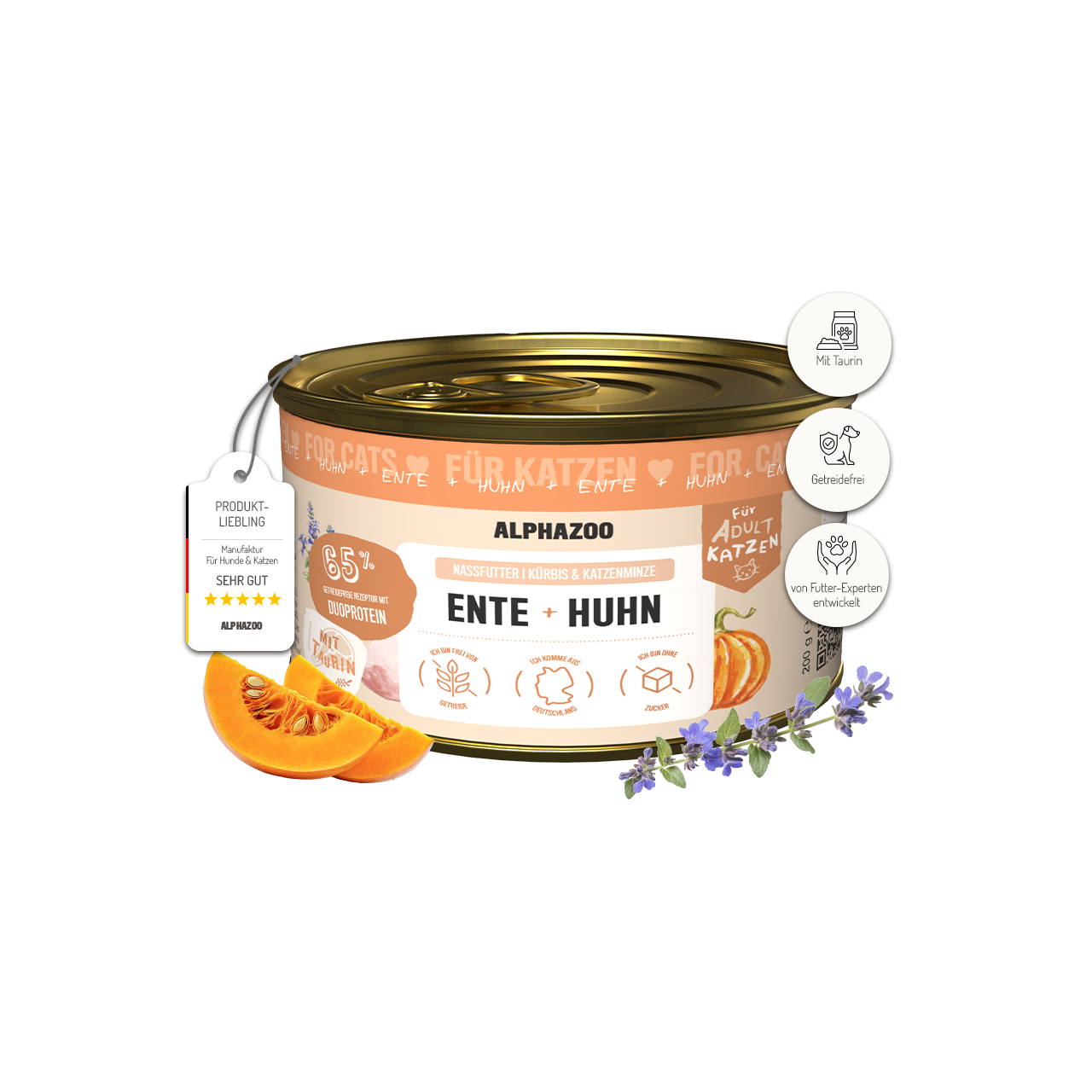 Duck + Chicken Wet Cat Food alphazoo wet food with duck and chicken - dual protein for cats