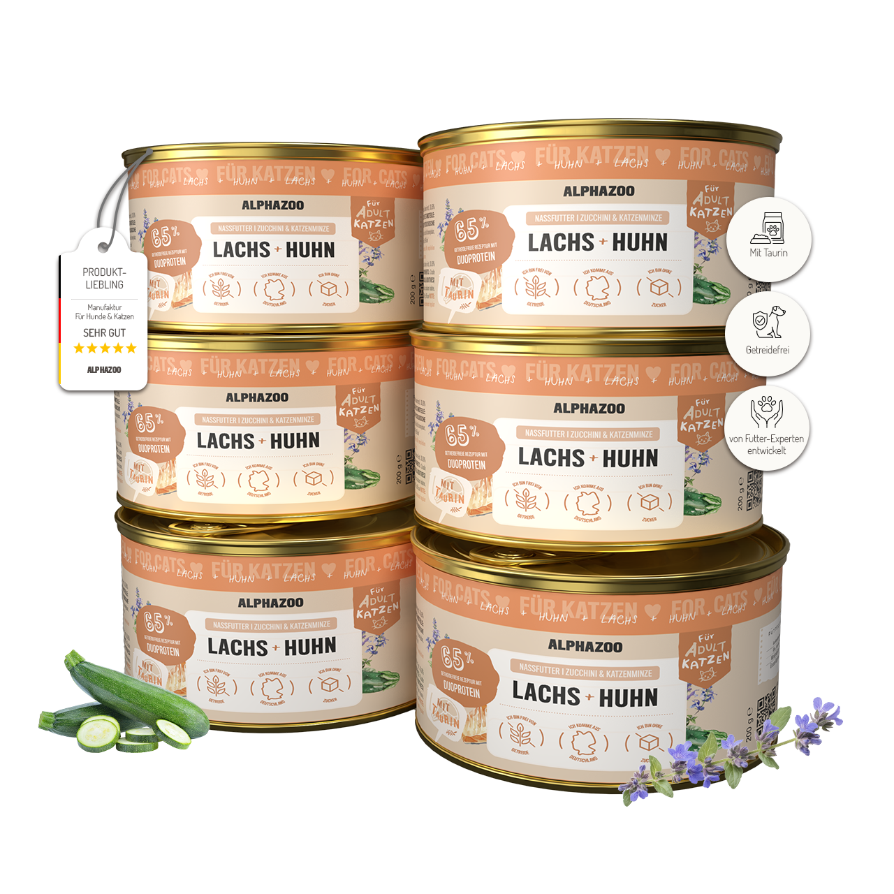 
                      Salmon + Chicken Wet Food for Cats alphazoo Wet Food Salmon + Chicken - Dual Protein for Cats
                      