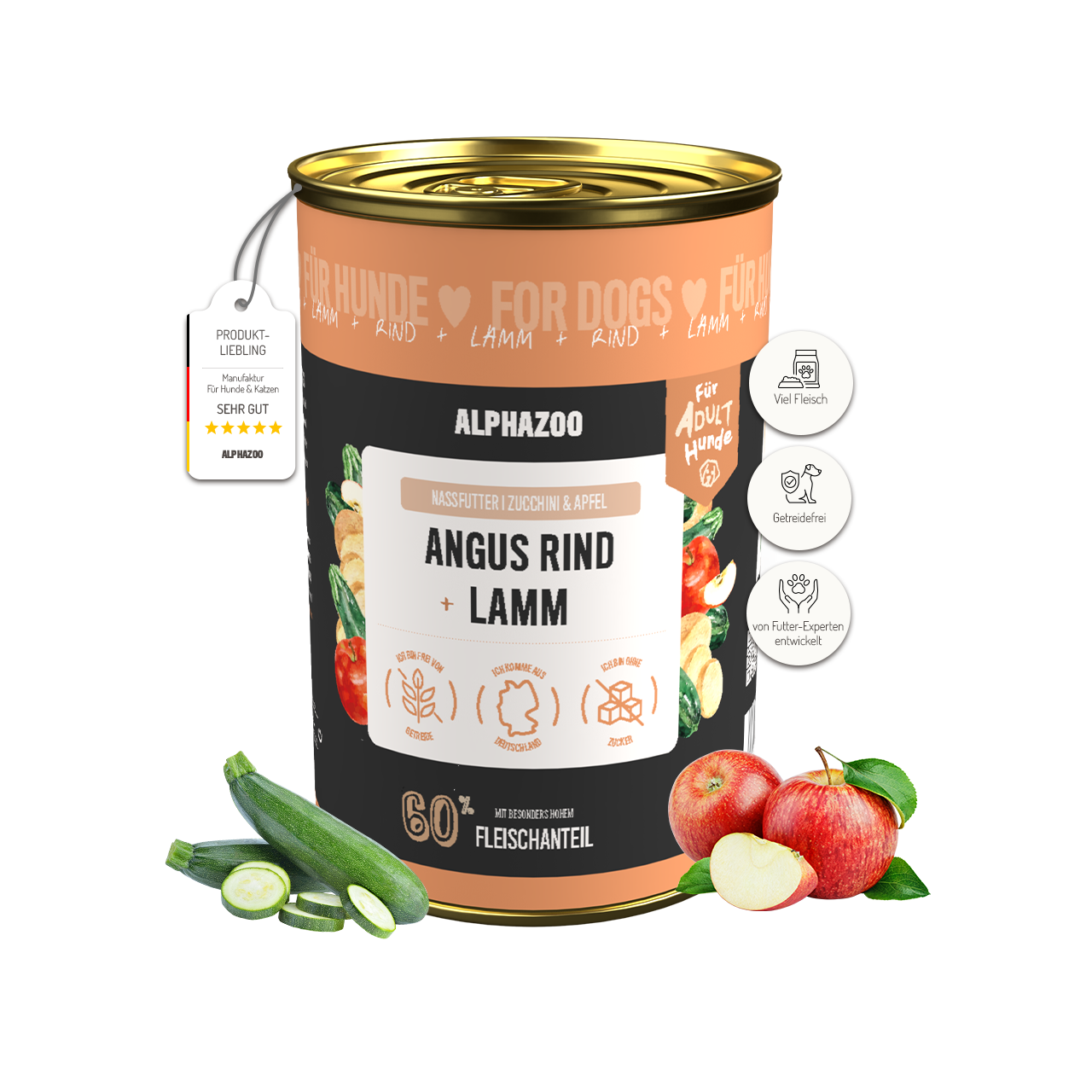 
                      Angus beef and lamb wet food for adult dogs alphazoo wet food with Angus beef + lamb - dual protein for dogs
                      