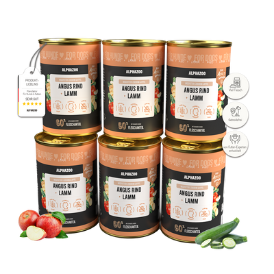 Angus Rind + Lamm Nassfutter für Adult Hunde