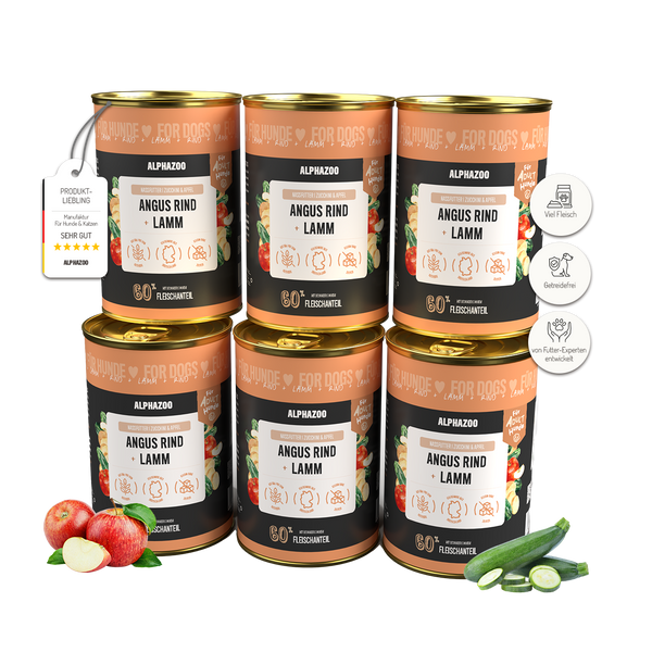 Angus beef and lamb wet food for adult dogs