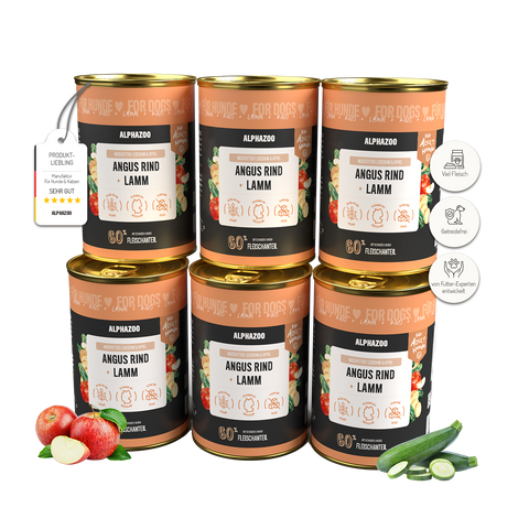 Angus beef and lamb wet food for adult dogs