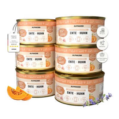 Ente + Huhn Nassfutter für Katze