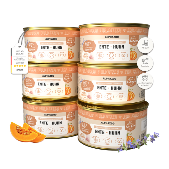 Ente + Huhn Nassfutter für Katze