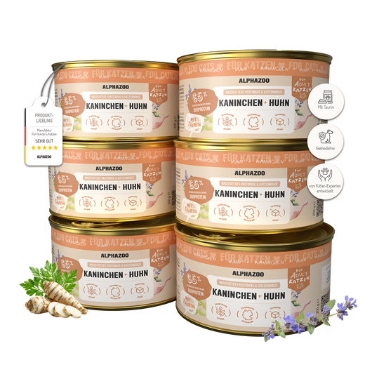 Kaninchen + Huhn Nassfutter für Katze