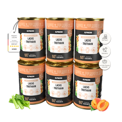 Lachs + Truthahn Nassfutter für Adult Hunde