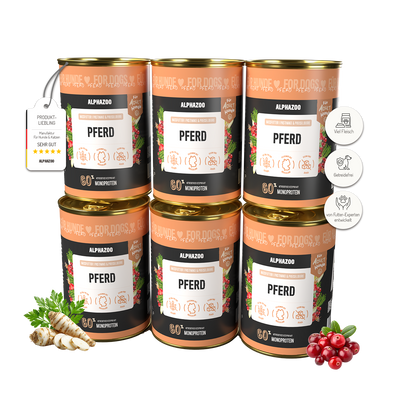 Monoprotein horse wet food for dogs