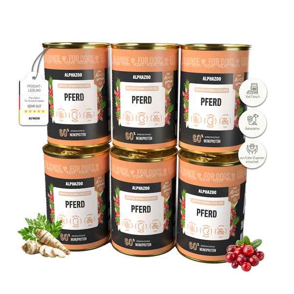 Monoprotein horse wet food for dogs