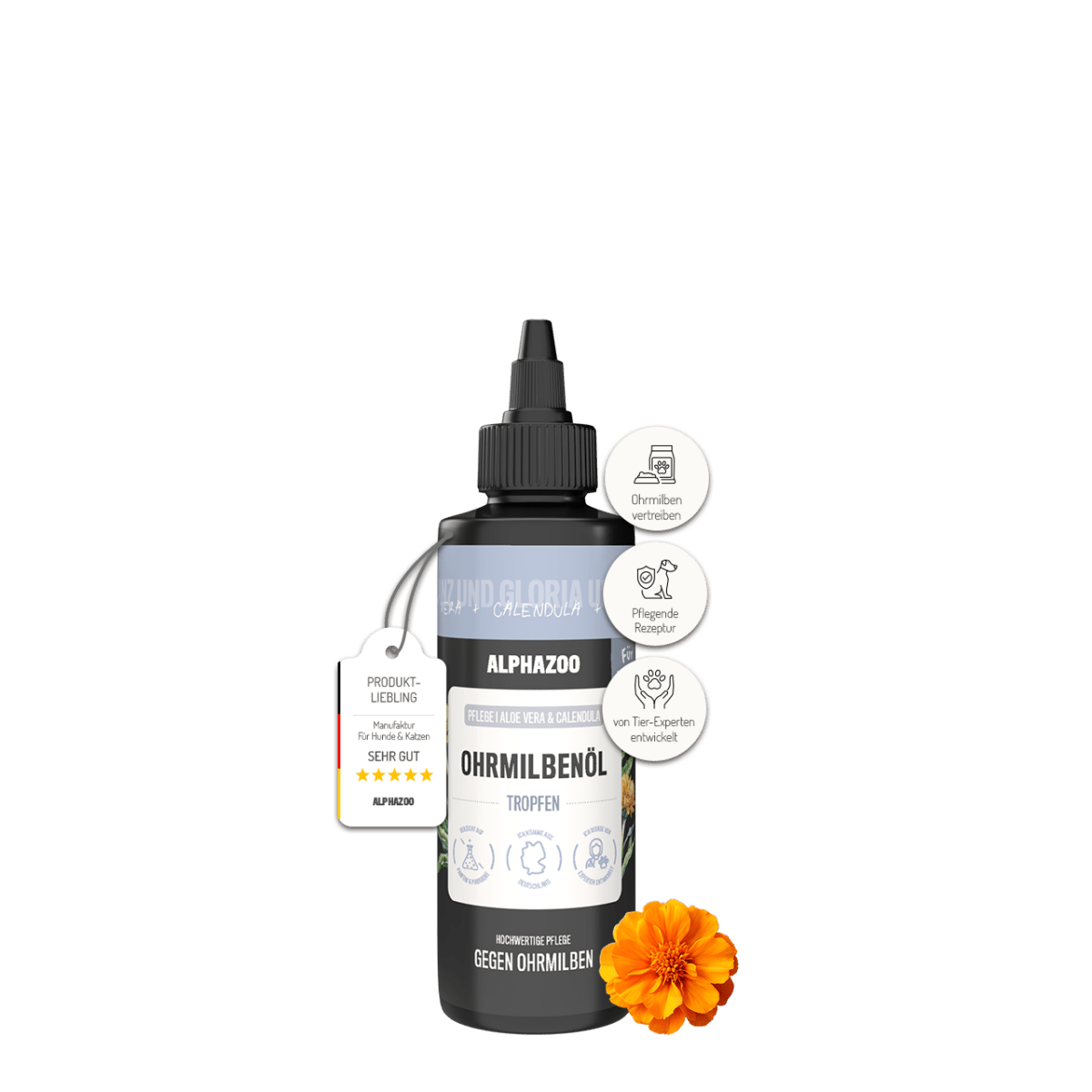 
                    Ear mite oil 100ml for dogs & cats I Strong remedy against ear mites Ear mite oil for dogs - care for sensitive dog ears, unattractive to mites.
                    