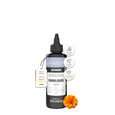 Ear mite oil 100ml for dogs & cats I Strong remedy against ear mites