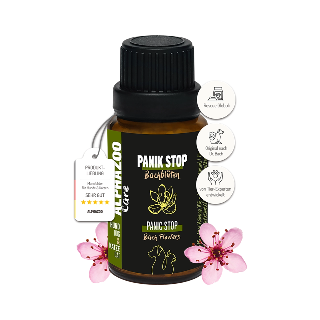 
                    Panik Stop Bachblüten Panik-Stop Bachblüten – sanfte Unterstützung bei Unruhe & Stress
                    