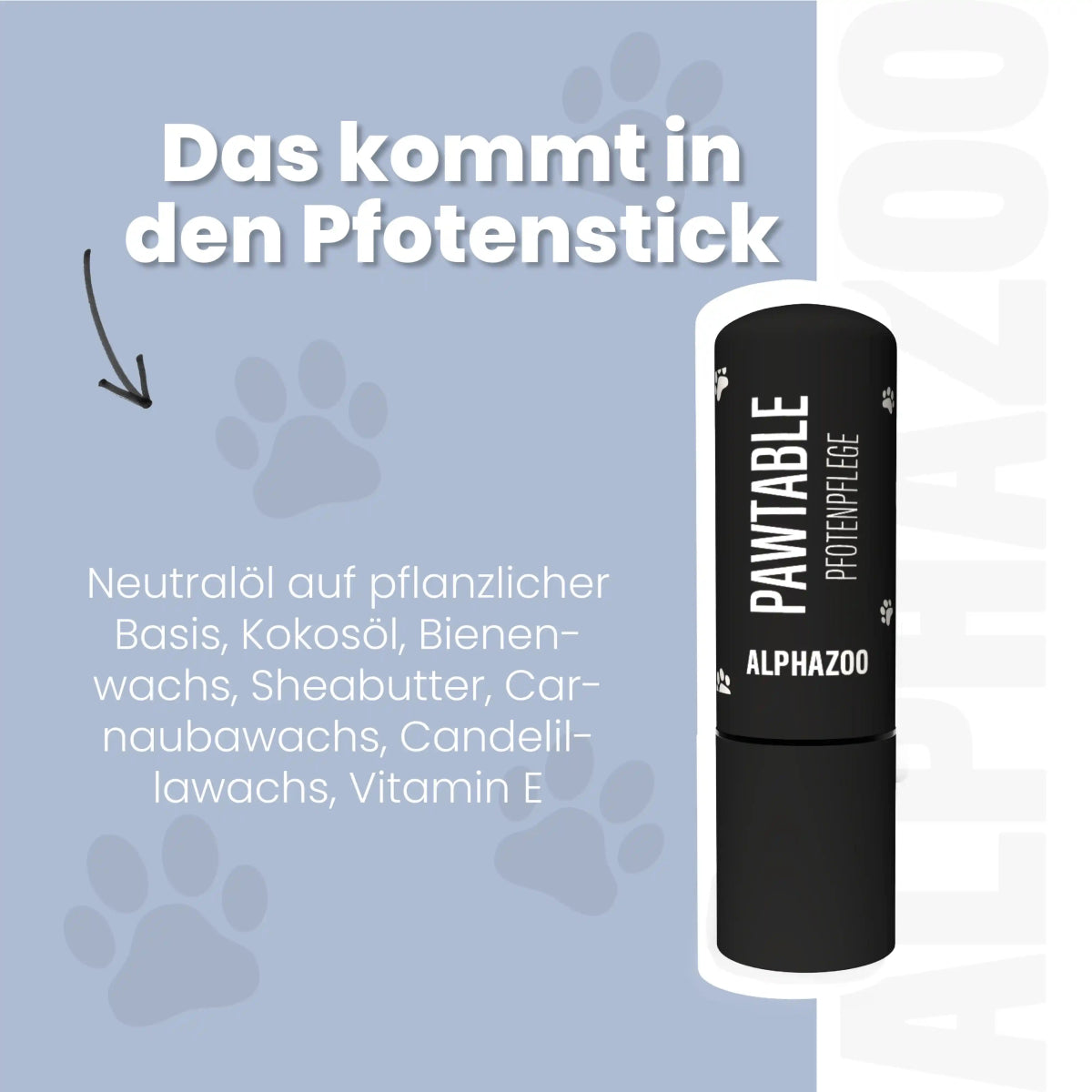 
                      Pawtable paw care for dogs 4.6g alphazoo Pawtable Paw Stick for dogs - natural & nourishing, with coconut oil, shea butter & vitamin E
                      