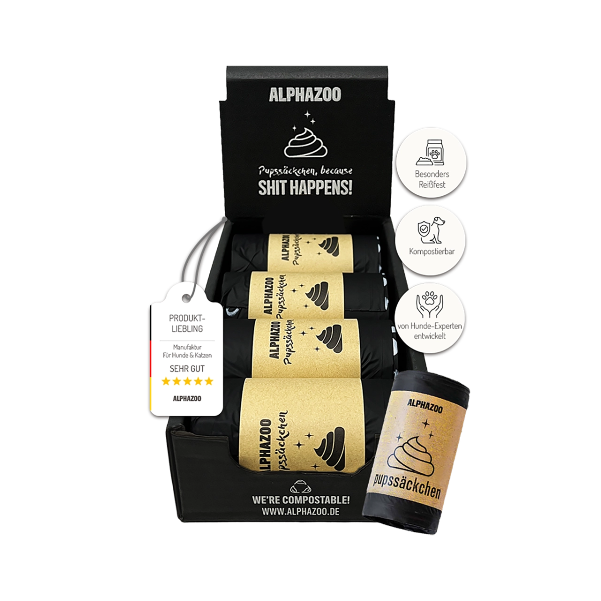 Fart bags poop bags for dogs I Compostable dog poop bags - compostable dog waste bags, sustainable & biodegradable