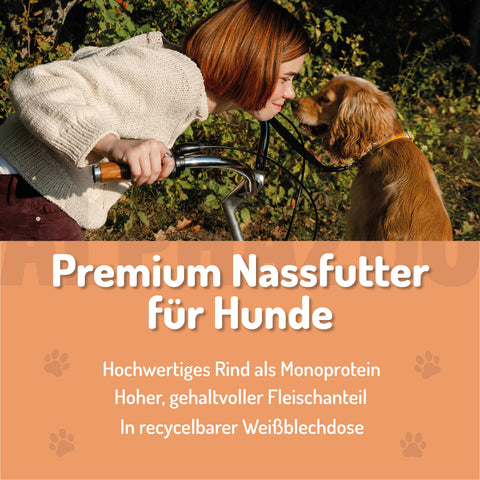 Rinderschmaus 400 g Rinderschmaus 400 g - Getreidefreies Nassfutter für Hunde