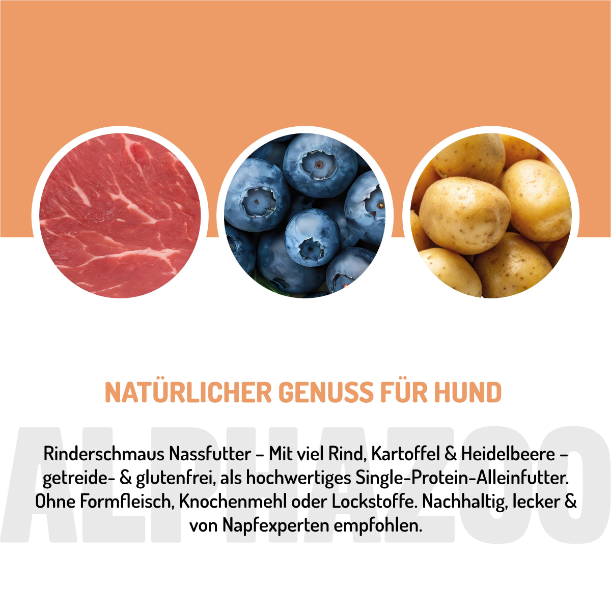 Rinderschmaus 400 g Rinderschmaus 400 g - Getreidefreies Nassfutter für Hunde