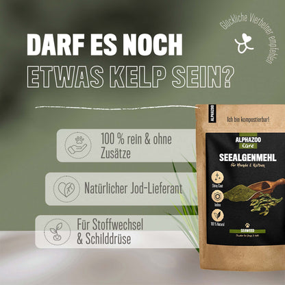 Seealgenmehl 250g für Hunde & Katzen I Ascophyllum Nodosum Seealgen