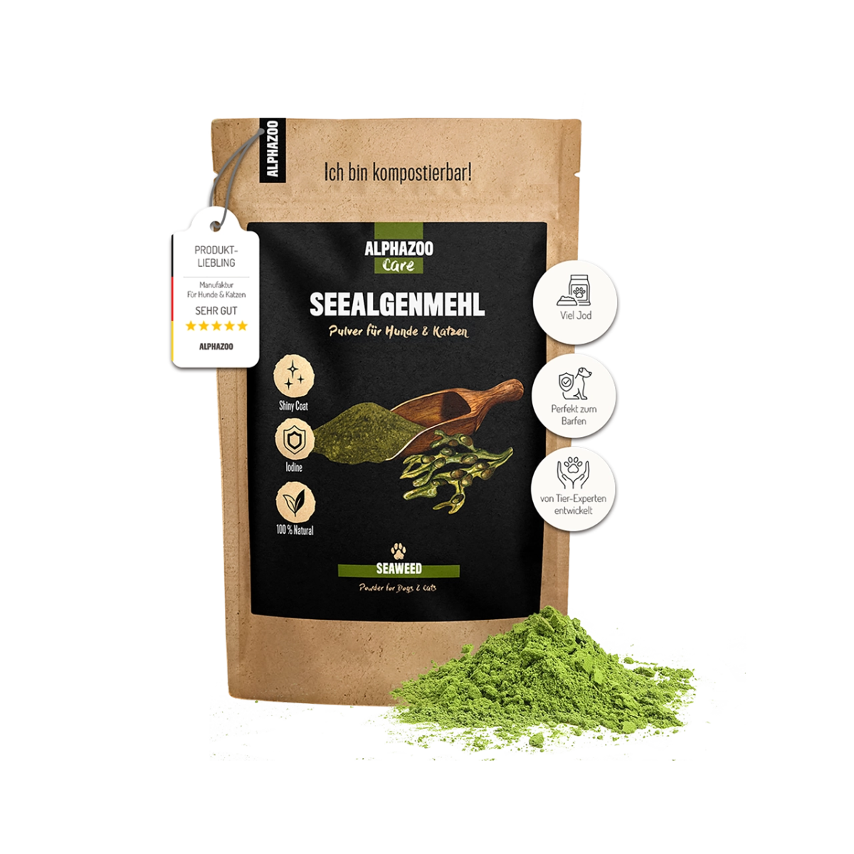 
                    Seaweed flour 250g for dogs & cats I Ascophyllum Nodosum seaweed
                    
