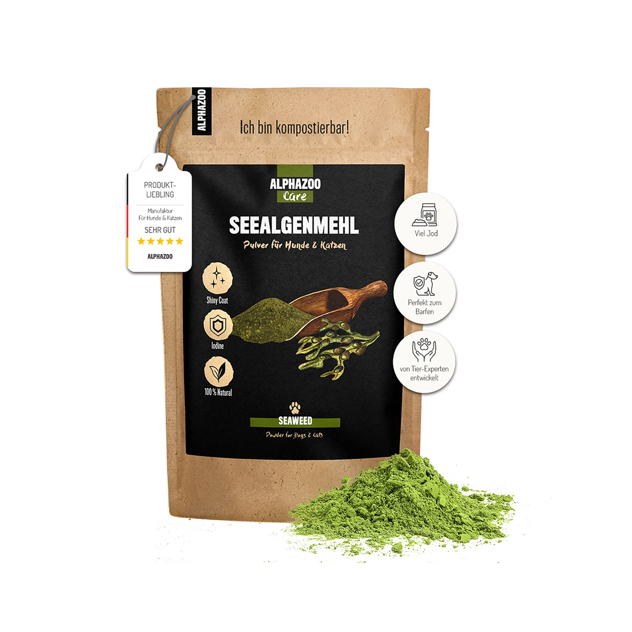 Seaweed flour 250g for dogs & cats I Ascophyllum Nodosum seaweed