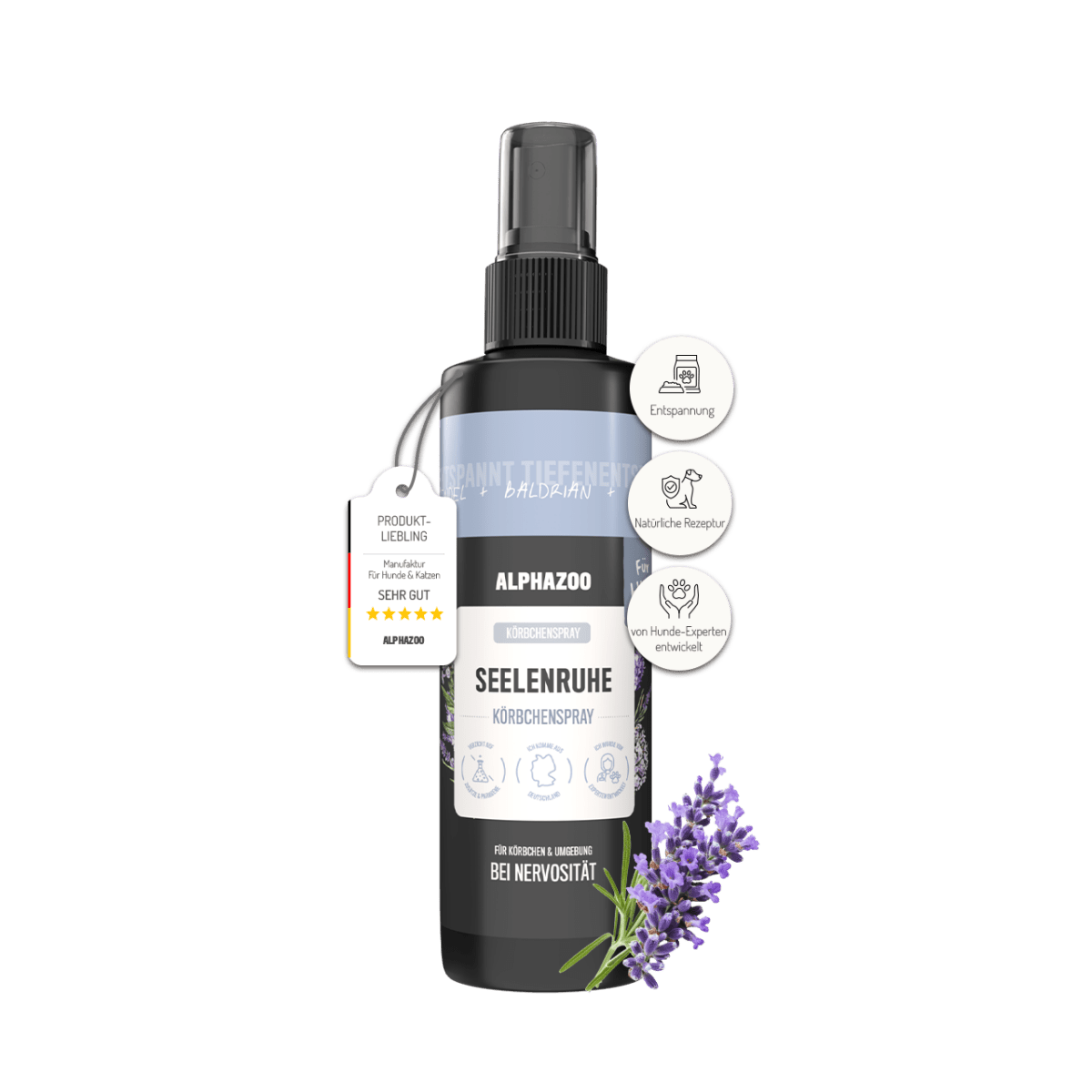 Seelenruhe Körbchenspray für Hunde Seelenruhe Spray für Hunde – beruhigender Duft mit Lavendel & Baldrian