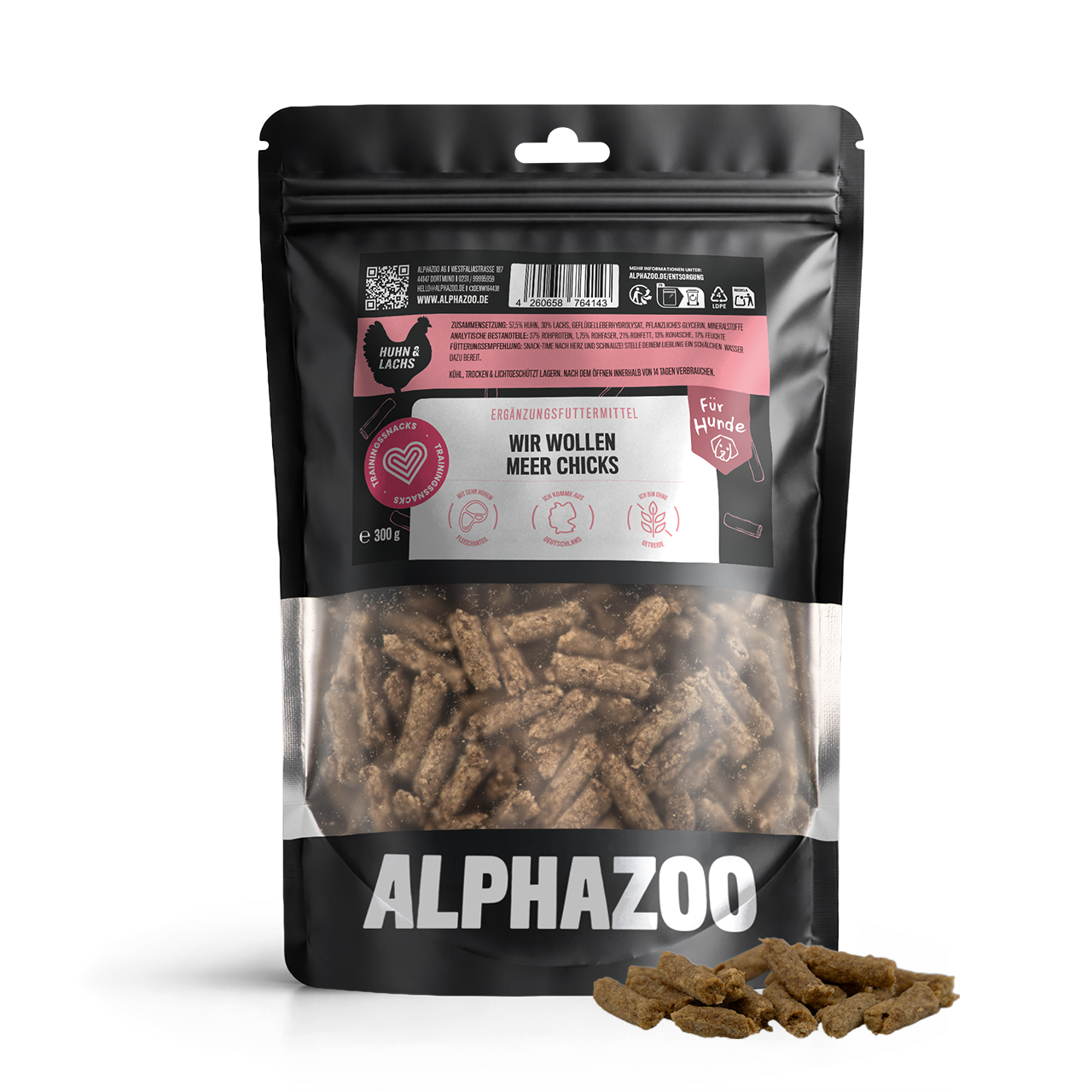 Wir wollen Meer Chicks Wir wollen Meer Chicks – Fischsnacks für Hunde