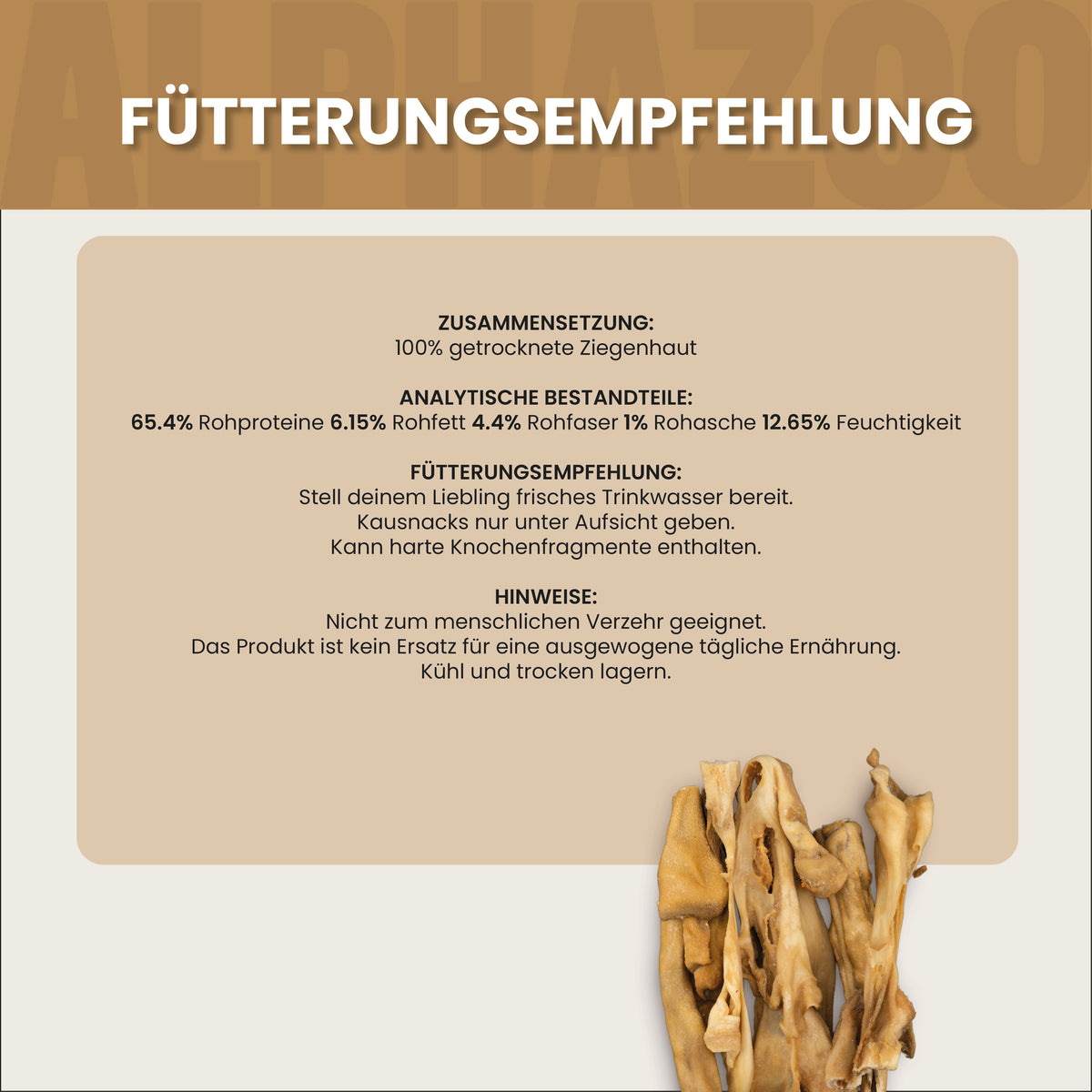 Ziegenhaut ohne Fell