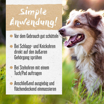 Lauscher-Auf Ohrenreiniger für Hunde & Katzen I Ohrenpflege mit Kamille