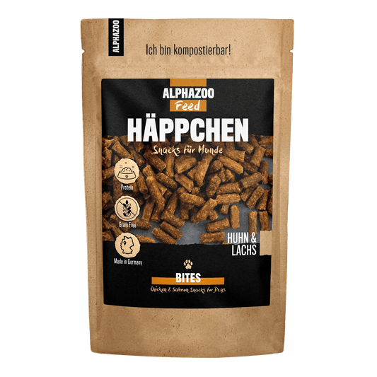 Häppchen Huhn+Lachs 200g für Hunde I Kleine Hundeleckerli I Getreidefreie Hundesnacks